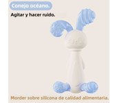 1PC Baby Dental Glue Little Rabbit Teeth Grinding Stick Colored Silicone Baby Anti eating Hand Toy Shake Joy