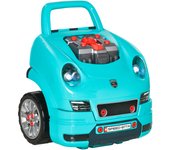 HOMCOM Motor de Camión para Niños de +3 Años Conjunto de Motor de Juguete con 61 Piezas Volante Bocina Faros Caja de Almacenaje y Ruedas 40x39x47 cm