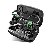Auriculares inalámbricos con Bluetooth 5,1, cascos con sonido cinematográfico, resistentes al agua IPX5, con reducción de ruido y gancho para la oreja