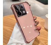 Clear Transparent Shockproof Plating Silicone Case For Xiaomi 13 14 13T Pro Poco X6 X5 M6 Pro F4 F3 Soft Back Cover
