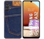 Tumundosmartphone Funda Gel Tpu para Samsung Galaxy A32 4G diseño Vaquero Dibujos