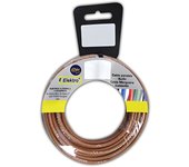 Edm Carrete Cablecillo Flexible 1.5mm Marrón 25mts Libre de Halógenos - Cable Seguro y Flexible