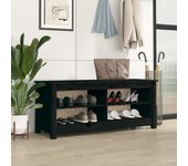 vidaXL Banco Zapatero de Soporte Entrada Pasillo Salón Color Natural,  Blanco,  Gris