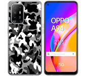 Tumundosmartphone Funda Gel Tpu para Oppo A94 5G diseño Snow Camuflaje Dibujos