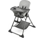 Kinderkraft FOLDEE Trona Bebé, ergonómica, cómoda, reclinable, plegable, reposapiés ajustable, bandeja doble desmontable, para niños pequeños, de 6 meses a 3 años