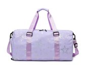 Bolsa de deporte infantil con compartimento para zapatos y compartimento húmedo, diseño de estrellas