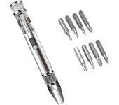 Multifunction 8 In 1 Pocket Precision Mini Screwdriver Pen Mobile phone Repair Hand Tools Kit Portable Screwdriver Set Bits