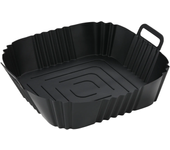 1pc of 22cm silicone air fryer oven baking plate pizza fried chicken silicone basket reusable air fryer liner accessory