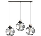 Wonderlamp Regleta de techo Antilla Negro (3 luces)