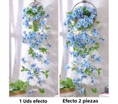 1PCS Hanging Artificial Fake Hanging Silk Flowers Vines Plants Garden Decor Indoor Outdoor Wedding Party Wall Balcony Decor