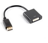 Lanberg - AD-0007-BK adaptador de cable de vídeo 0,1 m DisplayPort DVI-D Negro AD-0007-BK