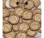 25pcs Initial Alphabet Adhesive Wax Seal Stickers, Letter (A B D F G H J K L M N P R U V ) Wax Seal Stamp Stickers Envelope Seal
