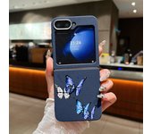 Colorful Butterfly Leather Texture Case For Samsung Galaxy Z Flip 5 4 6 3 5G Folding Soft TPU Phone Cover For Samsung Z Flip4