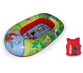 Set de Barca Cantajuegos y Chaleco Hinchable Ryder Rojo Infantil para niños y niñas (4360) + REGALO PELOTA