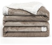 NQT Manta Borrego para Sofá Cama 130x160cm, 160X220cm y 220x240cm - Mantas Sherpa Gruesa, Calientes Super Suaves y Cómodas | Manta Polar Doble Forro Reversible Borreguito