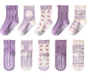 5 Pairs Children's Cotton Socks 1-12Ys Mid-tube Dispensing Floor Socks Playground Non-slip Socks Trampoline Socks Toddler Socks