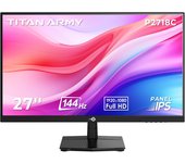 TITAN ARMY Monitor Gaming 27 Pulgadas P2718C, 144Hz FHD 1920*1080 Pantalla IPS, 1ms GTG, 99% sRGB, FreeSync, HDR, Luz Azul Baja, Soporte Ajustable, DP & HDMI, Windows Mac PC, FPS MOBA RTS RPG Gaming