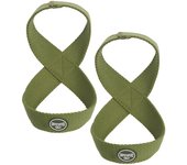 Padded Figure 8 Straps Deadlift Weight Lifting Wrist Straps Powerlifting Workout Pull-ups Horizontal Bar Non-slip Wrist Wrap Gym