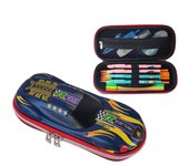 3D Racing car Pencil cases Cartoons school pencil case for children Stationery box EVA plastic pen case boy cute pen bag gifts