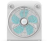 Cecotec 5928 EnergySilence 6000 PowerBox. Ventilador de Suelo con Temporizador de 50 W 5 Aspas de 30 cm de diámetro 3 Velocidades Motor de Cobre Rejilla Rotatoria Blanco