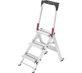 Hailo-8883-001-Mini escalera de aluminio ST100 TopLine (3 peldaños)