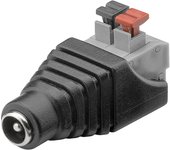 CABLEPELADO Conector de alimentación de CC, Conector Jack Hembra Alimentación CCTV, Apto para Tira LED, Altavoces Bluetooth, Monitor de cámara CCTV | 12 V CC 1A | DC 5.5 x 2.1 mm | Hembra | 1 ud