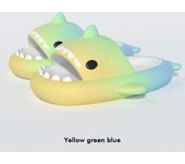 Pantuflas de tiburón arcoíris populares de EVA con suela gruesa de 4 cm
