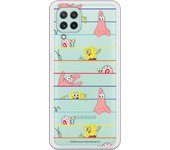 Funda original compatible con Samsung Galaxy A22 4G - Bob Esponja Multipersonaje Arcoiris