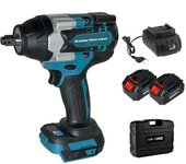 Pistola de Impacto de 1/2" a batería 21V Linea Hd; Motor sin escobillas; 2 baterías de litio; Potencia de 700 n.M reales.