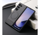 Simple Magnetic Oblique Cloth Texture Phone Case For Samsung Galaxy Z Fold 6 5 4 3 5G Hard PC Shell Durable Protective Cover