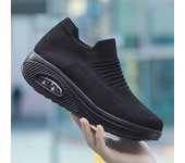 Sneakers Women Platform Light Beige Shoes Plus Size Casual Chunky Black Sneakers Woman Trendy Vulcanized Shoes
