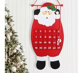 Christmas Advent Wall Calendar Christmas Felt Christmas Countdown Calendar with 24 Pockets for Kids Gifts Wall Door Hanging Christmas Home