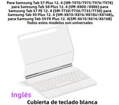 HUWEI Magic Keyboard For Samsung Galaxy Tab S9 FE Plus S7 FE S8 Plus 12.4" Tablet Smart Case Portuguese Spanish Korean keyboard
