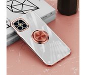 Funda para iPhone 14 15 13 12 11 Pro XS Max Transparente A Prueba De Golpes Funda Anillo