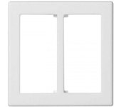 Placa K45 para 2 conectores rápida macho-hembra 3 polos blanco nieve SIMON KB18/9