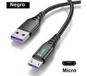 5A Micro USB Cable Fast Charging LED Lighting Charger Mobile Phone Android Data Cord For Samsung A54 Xiaomi Redmi HUAWEI