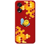 Tumundosmartphone Funda Silicona Líquida Roja para Oppo A18 diseño Abeja Dibujos