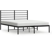 VidaXL Estructura de cama Industrial con cabecero negro acero