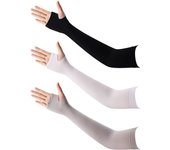 Mangas de brazo, 3 pares de mangas de brazo de enfriamiento de protección UV para mujeres y hombres, Mangas de brazo de protección solar de verano