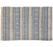 ALFOMBRA ALGODON 180X120X2 1600 GR AZUL TX204337