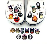 20 Pcs Anime Spirited Away Series Characters Shoes Charms For Crocs Clog Sandals Decoration Accessories Gifts