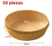 Disposable Large Air Fryer Paper Liner 23cm Square/Round Oil-proof Parchment Special Paper Tray Baking Mat Air Fryer Accessories