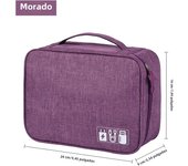 Handheld Digital Bag Multifunctional Large Capacity Moistureproof Mesh Earphone Charger Data Cable USB Travel Protective Case1PC
