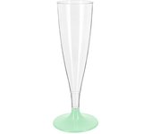 MONOUSO | Copa Reutilizable Durable PS Pie Verde Cava 140ml 2P (6 Uds)