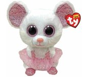 Peluche de Nina la ratoncita bailarina de TY Beanie Boos con 15 cm