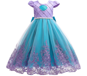 2024 Costumes for Girls Cosplay Princess Belle Mermaid Rapunzel Jasmine Clothes Princess Dress for Girl Cinderella Elsa Dress Up