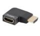 ADAPTADOR 8K LANBERG HDMI(M) A HDMI(H) ANGULO DERECHA ALUMINIO PLATA
