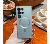 Luxury Magsafe Magnetic Phone Case For Samsung S24 Ultra S23 S22 S21 S25 Note 20 Ultra Plus Soft Bumper  Wireless Charging Cover