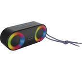 Ostark Altavoz potente portátil con luz LED de color, Hay volumen alto y graves potentes, IP65 Impermeable 3.7v 3000mAh, TF card, FM radio