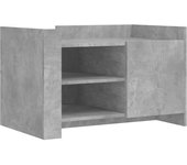 vidaXL Mesa de centro madera de ingeniería 80x50x50 cm Blanco, Negro, Roble Sonoma Mesita de Salón o Comedor o Auxiliar Mesa de Café Meuble Salón
